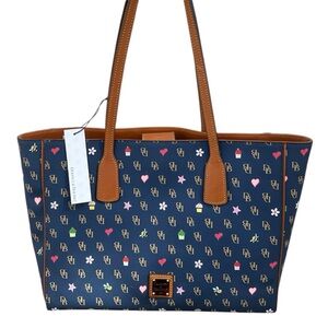 Dooney & Bourke Navy Patterned Tote